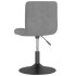 Silla de comedor giratoria de terciopelo gris
