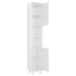 Armario de baño madera contrachapada blanco brillo 30x30x179