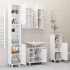 Armario de baño madera contrachapada blanco brillo 30x30x179