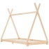 Estructura de cama infantil de madera maciza de pino 70x140