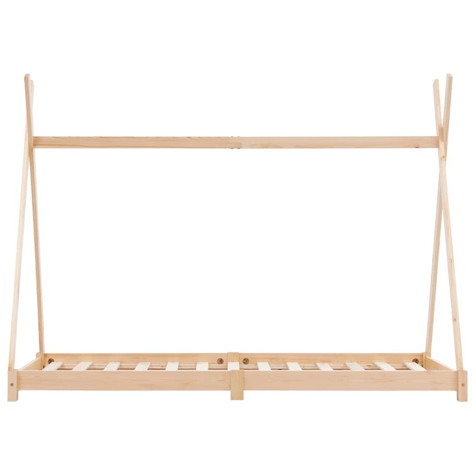 Estructura de cama infantil de madera maciza de pino 70x140