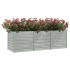 Arriate de acero galvanizado plateado 240x80x77