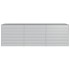 Arriate de acero galvanizado plateado 240x80x77