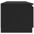 Mueble de TV madera contrachapada negro 140x40x35,5
