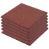 Losetas de goma protección de caídas 6 unidades 50x50x3cm