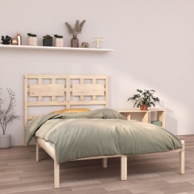 Estructura de cama madera maciza 120x190