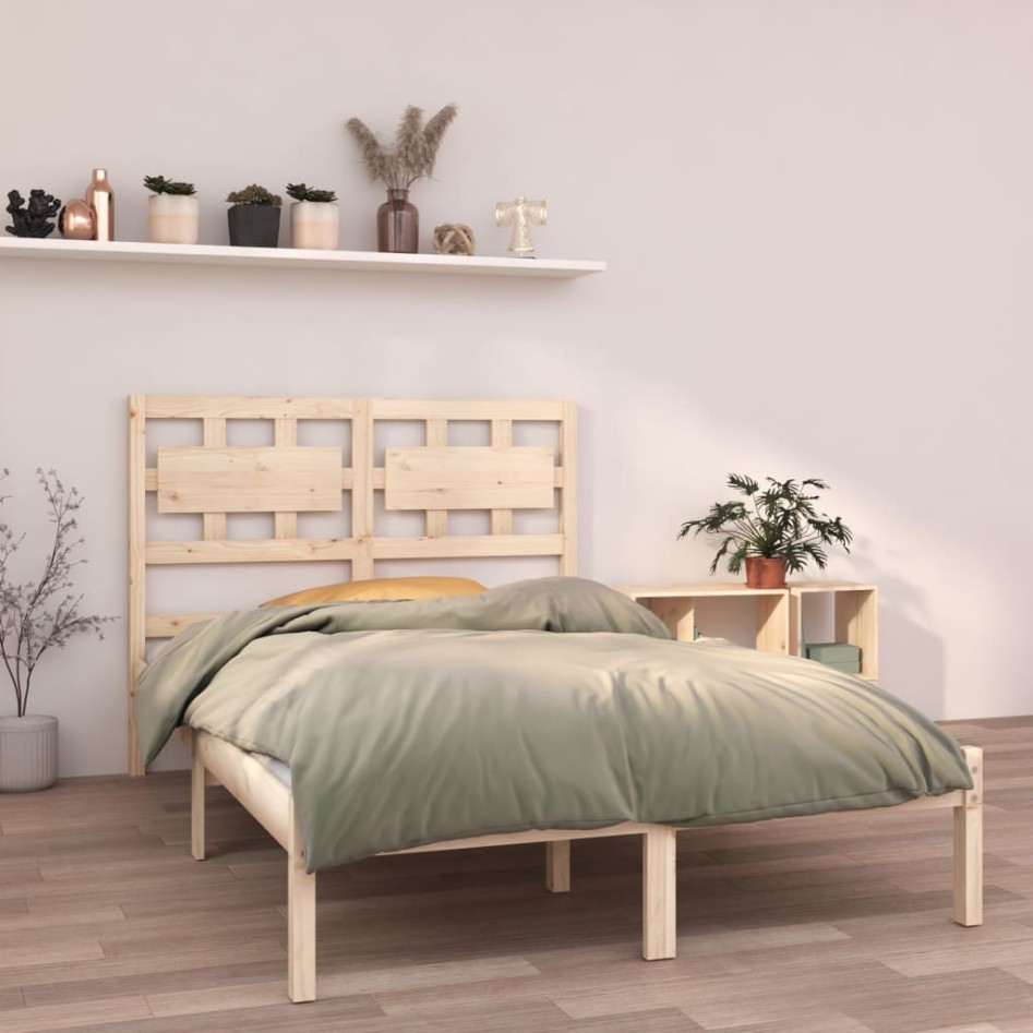Estructura de cama madera maciza 120x190