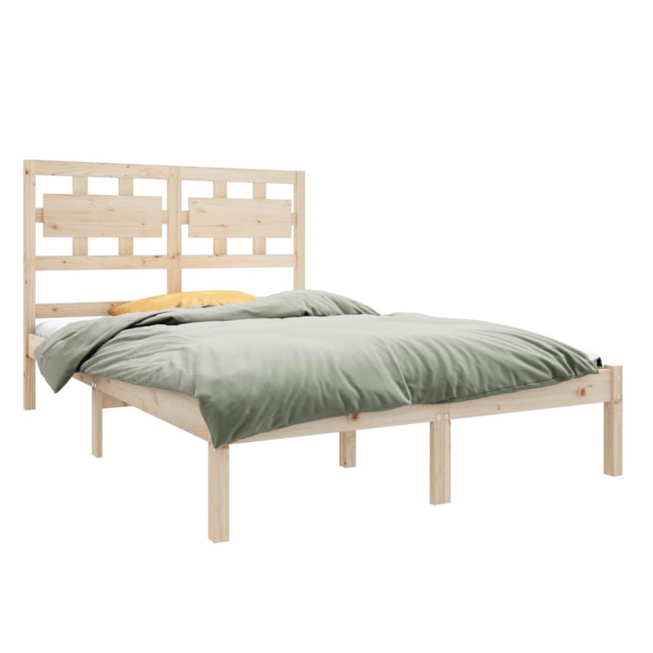 Estructura de cama madera maciza 120x190