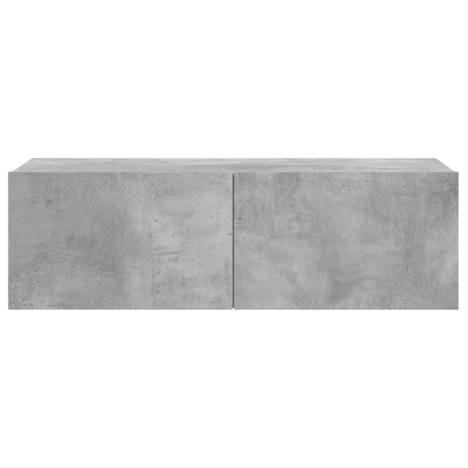 Mueble para TV madera contrachapada gris hormigón 100x30x30