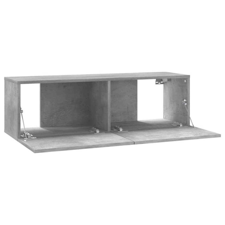 Mueble para TV madera contrachapada gris hormigón 100x30x30