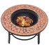 vidaXl Brasero de mosaico cerámica terracota 68
