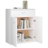 Aparador de madera contrachapada blanco 60x30x75