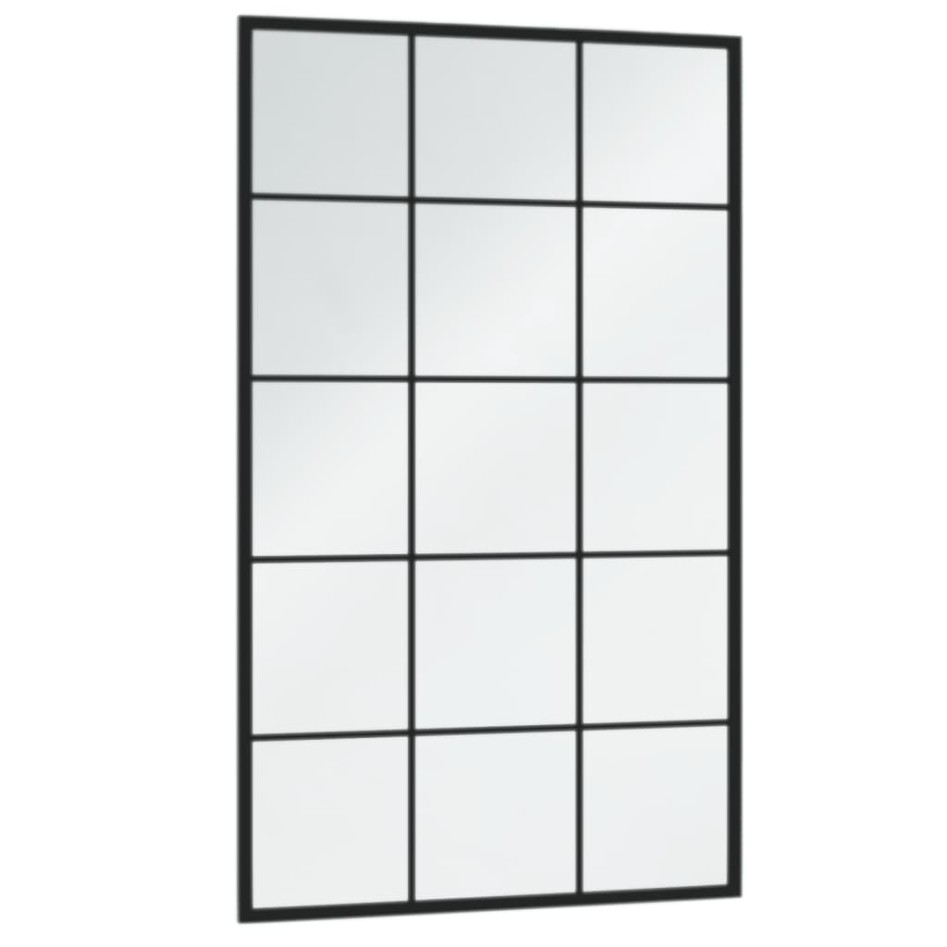 Espejo de pared metal negro 100x60