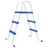Escalera para piscina acero azul y blanco 84