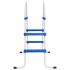 Escalera para piscina acero azul y blanco 84