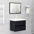 Juego de muebles de baño 2 pzas madera contrachapada