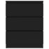 Aparador de madera contrachapada negro 60x35x76