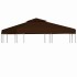 Toldo de cenador 2 niveles marrón 310 g/m² 3x3