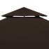 Toldo de cenador 2 niveles marrón 310 g/m² 3x3