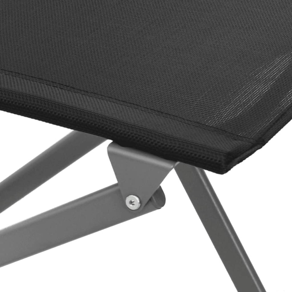 Sillas de jardín plegables 2 unidades acero y textilene