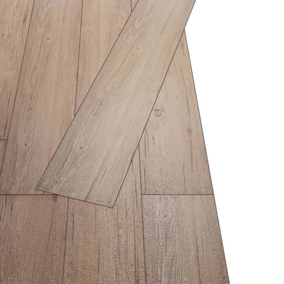 Lamas para suelo autoadhesivas PVC roble marrón 5,02 m² 2