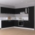 Armario colgante esquina madera de ingeniería negro 57x57x60