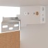 Armario colgante esquina madera de ingeniería negro 57x57x60