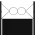 Biombo divisor de 6 paneles negro 240x180