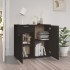 Aparador de madera contrachapada negro 80x36x75