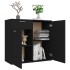 Aparador de madera contrachapada negro 80x36x75