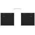 Aparador de madera contrachapada negro 80x36x75