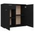 Aparador de madera contrachapada negro 80x36x75