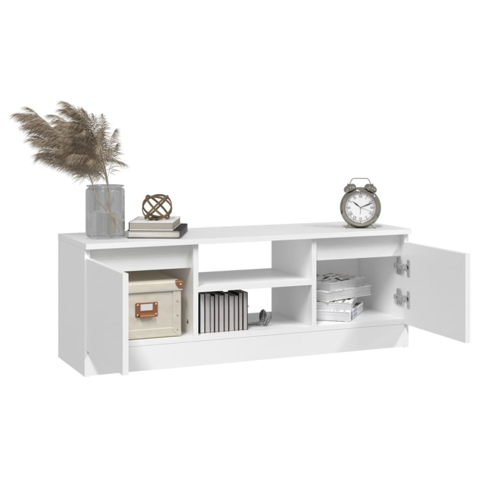 Mueble de TV con puerta blanco 102x30x36