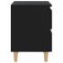 Mesitas de noche 2 uds con patas madera pino negro 40x35x50