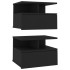 Mesitas de noche flotantes 2 uds madera negra 40x31x27