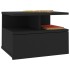 Mesitas de noche flotantes 2 uds madera negra 40x31x27