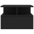 Mesitas de noche flotantes 2 uds madera negra 40x31x27