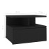 Mesitas de noche flotantes 2 uds madera negra 40x31x27