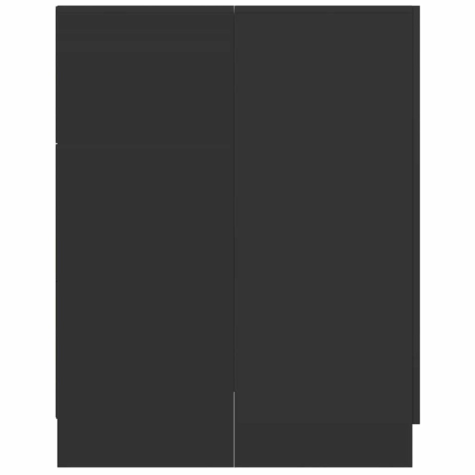 Armario de lavadora negro 71x71,5x91,5