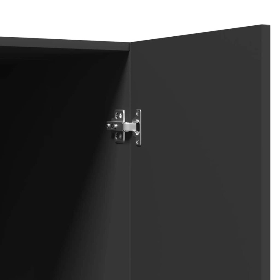 Armario de lavadora negro 71x71,5x91,5