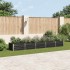 Arriate de acero galvanizado gris antracita 400x80x45
