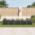 Arriate de acero galvanizado gris antracita 400x80x45
