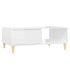 Mesa de centro madera contrachapada blanco brillo 90x60x35