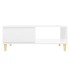 Mesa de centro madera contrachapada blanco brillo 90x60x35
