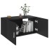 Armario de pared madera contrachapada negro 80x39x40