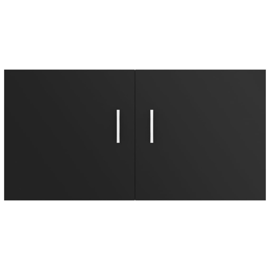 Armario de pared madera contrachapada negro 80x39x40