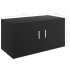 Armario de pared madera contrachapada negro 80x39x40