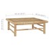 Mesa de jardín de bambú 65x65x30