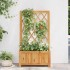 Arriate de jardín con enrejado madera de