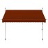 Toldo manual retráctil naranja y marrón 250